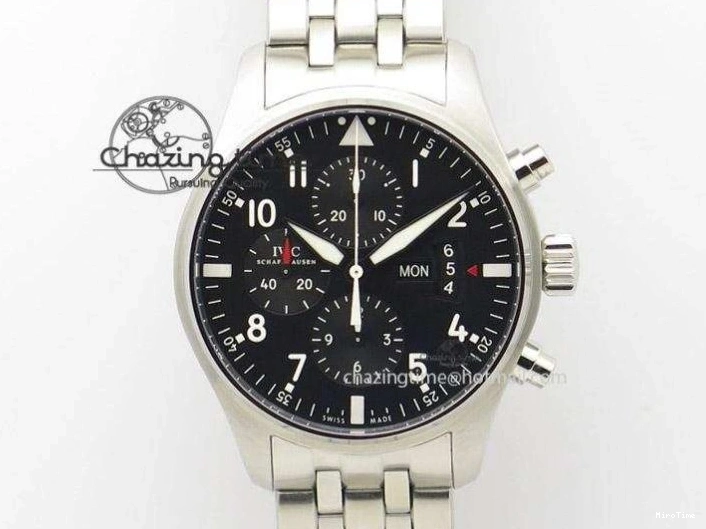 MIROTIME 1218 Portofino SCHAFFHAUSEN SS MKF 1:1 Best Edition Black Dial On Mesh Bracelet A Sporty 7342